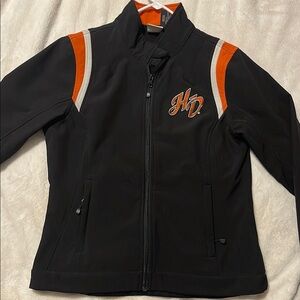 Harley-Davidson Black Jacket with Orange Highlights